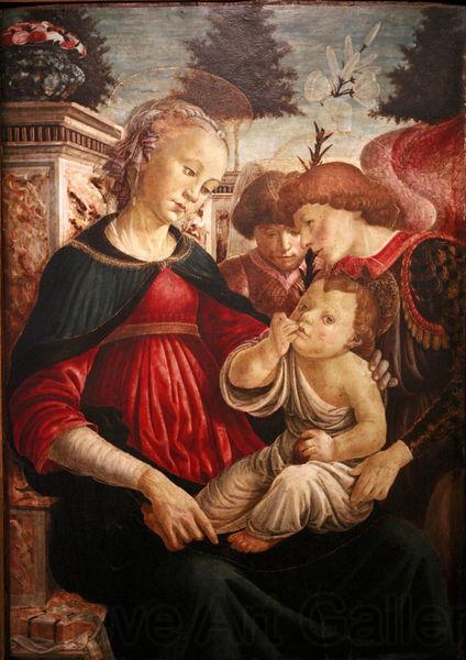Sandro Botticelli Virgin and child with two angels France oil painting art